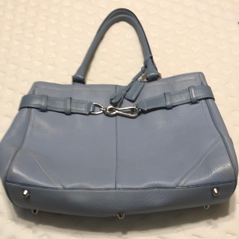Coach light blue bag